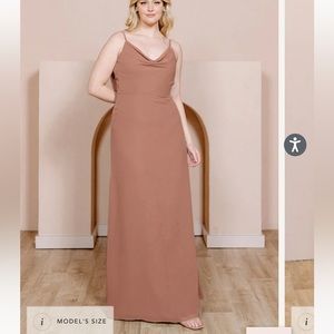 Revelry Nadia Chiffon Dress - Desert Rose Size 2